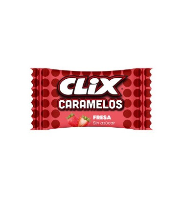 Caramelos Fresa Sin Azúcar CLIX 20 Paquetes