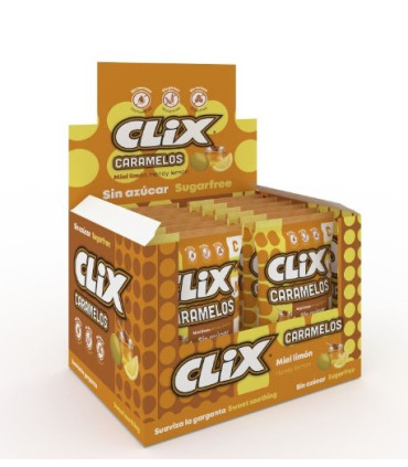 Caramelos Miel Limón Sin Azúcar CLIX 20 Paquetes