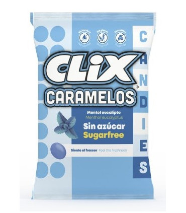 Caramelos Mentol Eucalipto Sin Azúcar CLIX 20 Paquetes