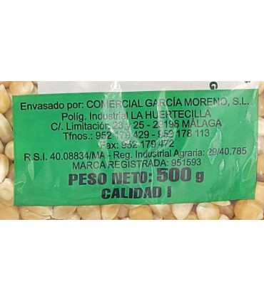 Maíz para Palomitas bolsita 500 gramos