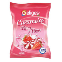 Caramelos Nata Fresa  IFA Sin azúcar 90 Gramos