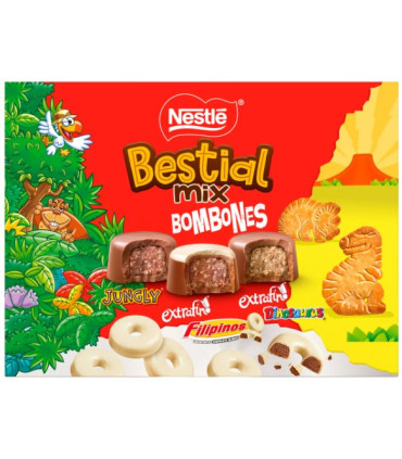 Nestlé JUNGLY Bombones Bestial Mix 197 Gramos