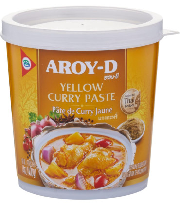 Pasta de Curry Amarillo AROY-D 400 Gramos