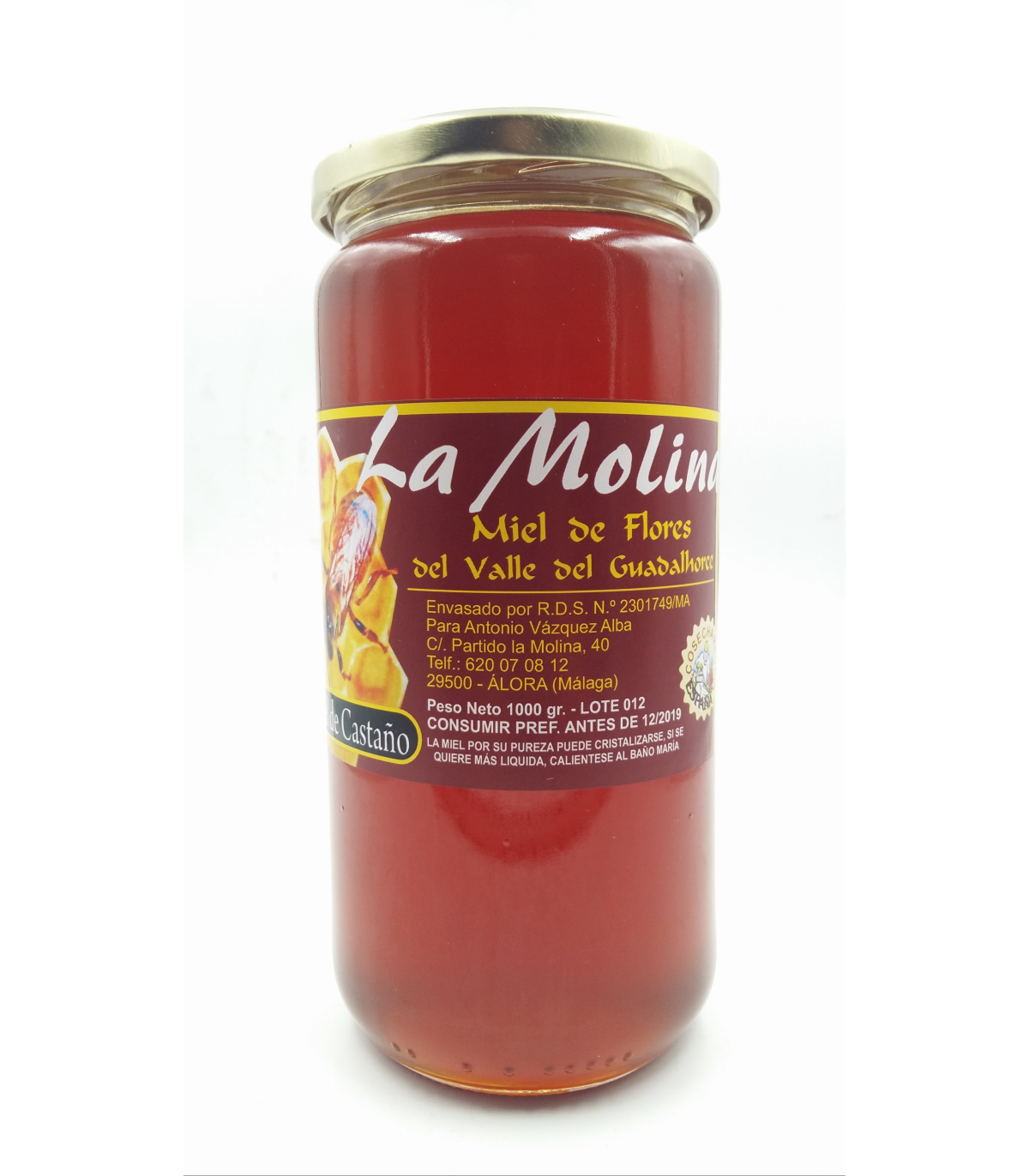 Miel de abeja - Variedad Castaño 1 Kg